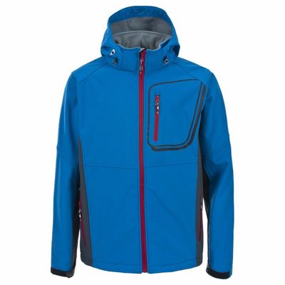 เสื้อกันหนาวมีฮู้ด KIDS โพลีเอสเตอร์กลางแจ้ง Garment Boy Softshell Jacket