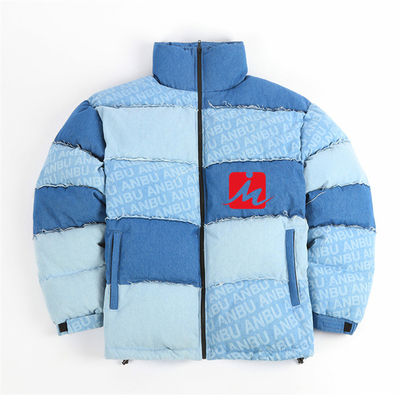 Puffer Mens Shiny Padded Jacket Warm Bubble Bomber แจ็กเก็ตผ้ามันเงา