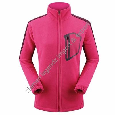 แจ็คเก็ตฤดูหนาวกีฬา Mountainnering คลาสสิกสำหรับผู้หญิง Zip Up แจ็คเก็ตขนแกะโพลีเอสเตอร์หนา