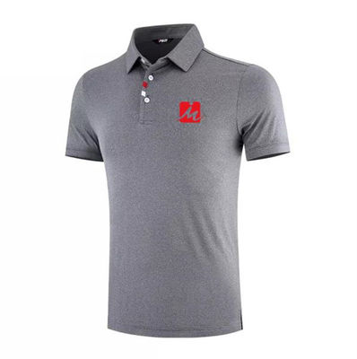 เสื้อโปโลโพลีเอสเตอร์คอปกระบายอากาศบุรุษเสื้อกอล์ฟสแปนเด็กซ์รีไซเคิล
