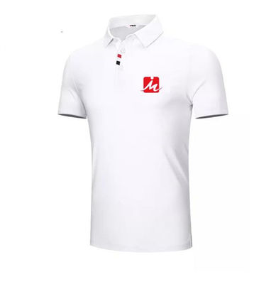 เสื้อโปโลโพลีเอสเตอร์คอปกระบายอากาศบุรุษเสื้อกอล์ฟสแปนเด็กซ์รีไซเคิล