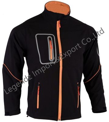 Espandex Outdoor Waterproof Jacket Men's Multi Pocket Zipper Warm Softshell Hooded Jacket