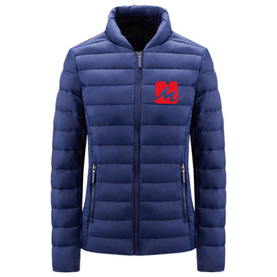 ดาวน์แจ็กเก็ตดาวน์น้ำหนักเบา City Casual Cotton Collar Pocket Polyester Zipper Jacket Wear Resistant