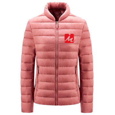 ดาวน์แจ็กเก็ตดาวน์น้ำหนักเบา City Casual Cotton Collar Pocket Polyester Zipper Jacket Wear Resistant
