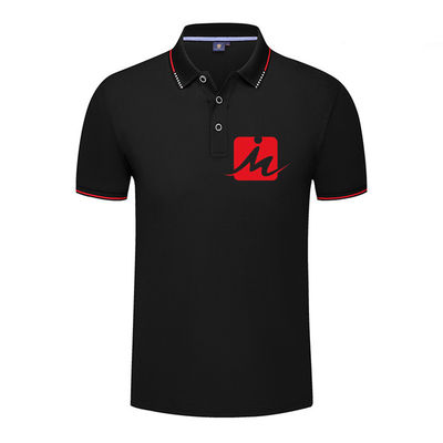 OEM เสื้อยืดผ้าฝ้ายลำลองผู้ชายถักเสื้อโปโลกอล์ฟระบายอากาศ