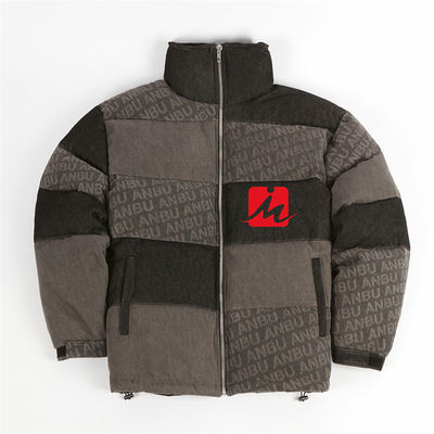 Puffer Mens Shiny Padded Jacket Warm Bubble Bomber แจ็กเก็ตผ้ามันเงา