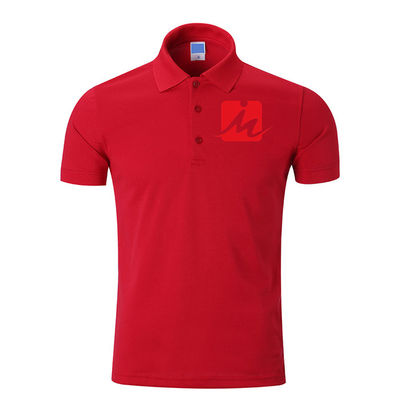 240 GSM เสื้อโปโลระบายอากาศ 100% เรยอน Pique ปัก เสื้อโปโลผู้ชายผ้าฝ้าย