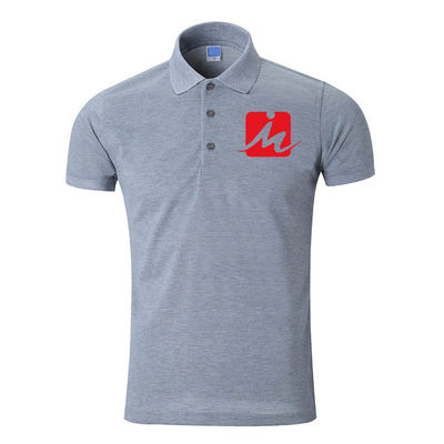 240 GSM เสื้อโปโลระบายอากาศ 100% เรยอน Pique ปัก เสื้อโปโลผู้ชายผ้าฝ้าย