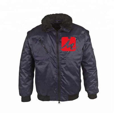 โพลีเอสเตอร์ส่วนบุคคลชุดทำงาน Taffeta Custom Mens Bomber Jacket กันน้ำ