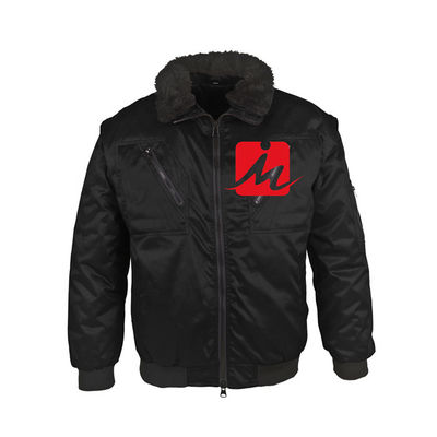 ผ้าฝ้ายโพลีเอสเตอร์ชุดทำงานส่วนบุคคล Custom Bomber Jacket