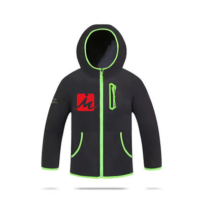 แจ็คเก็ตระบายอากาศกันน้ำแบบกำหนดเอง Kids Polar Fleece 100% Polyester Jacket Zipper Up