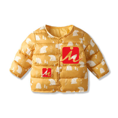 Windproof น้ำหนักเบา Down Jacket Little Girl Down Puffer Winter Warm Coat สำหรับเด็ก