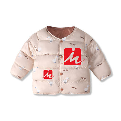Windproof น้ำหนักเบา Down Jacket Little Girl Down Puffer Winter Warm Coat สำหรับเด็ก